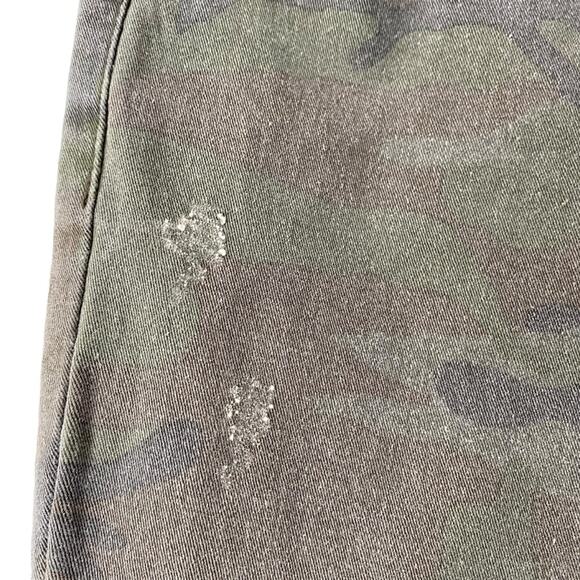 Acne Studios Bliss Merci Camo Stretch Jeans Grean Olive size large 31 - Picture 3 of 6